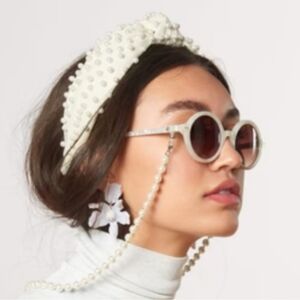 Lele Sadoughi Pearl Glasses And Face Mask Chain NWT